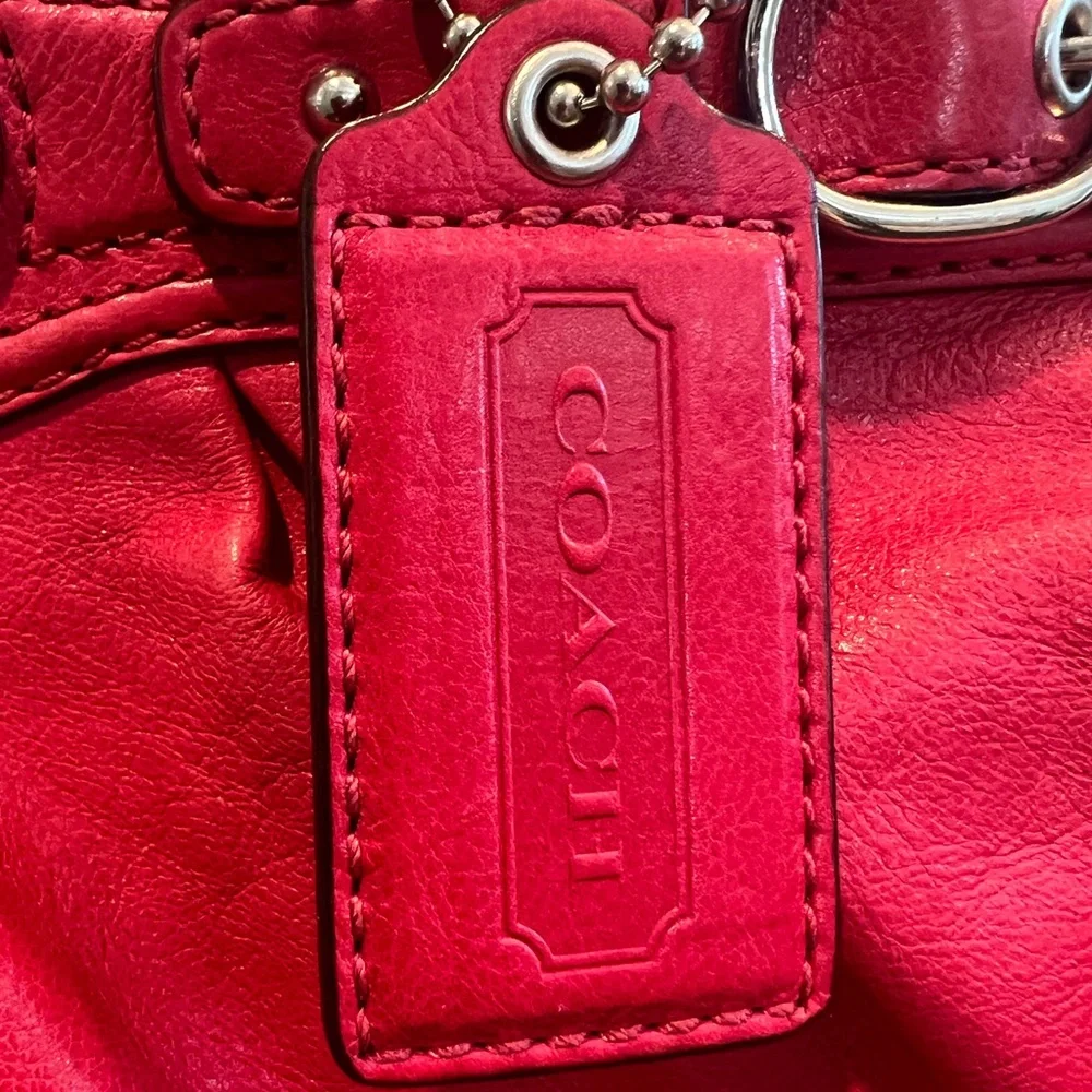 Coach Pleated Leather Shoulder Bag 13914 - Picture 2 of 16